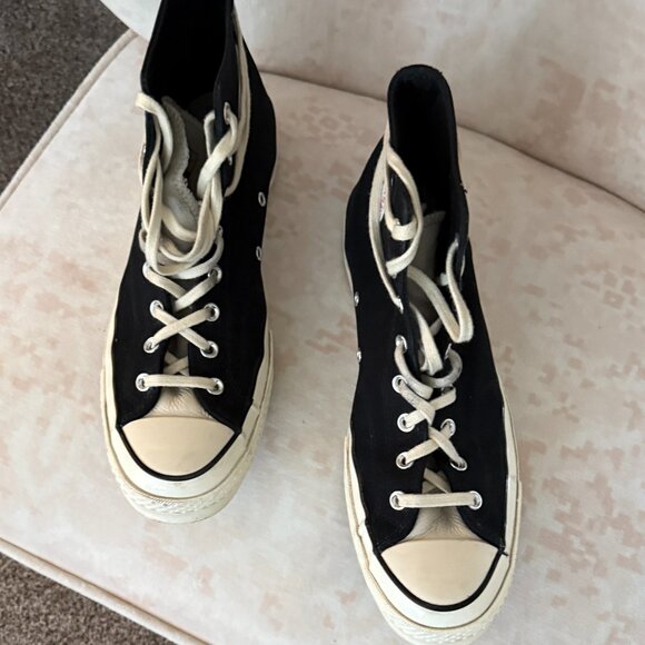 🔥 RARE Authentic Converse Chuck Taylor 70 Hi Fear of God Black Natural - Picture 2 of 12